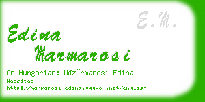 edina marmarosi business card